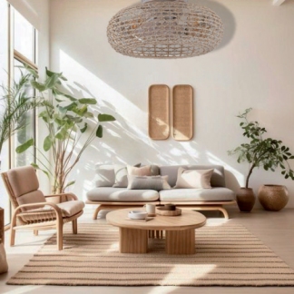 Ventiladores Con Luz Plafon Rattan