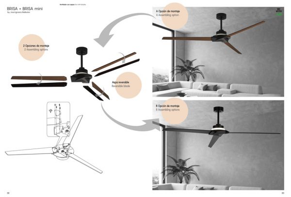 Ventilador de Techo Dc Exterior Negro Mantra - Imagen 5