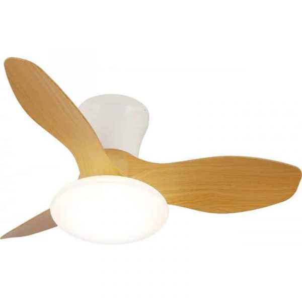 Ventilador de Techo Blanco Madera 3 Aspas 800mm - Imagen 2