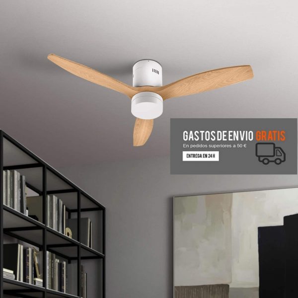 Ventilador de Techo DC Blanco 3Aspas 1320mm Con Mando