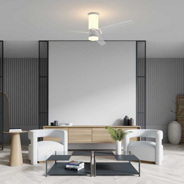 Ventilador de Techo Led DC Aspas Transparentes con luz Central - Imagen 3