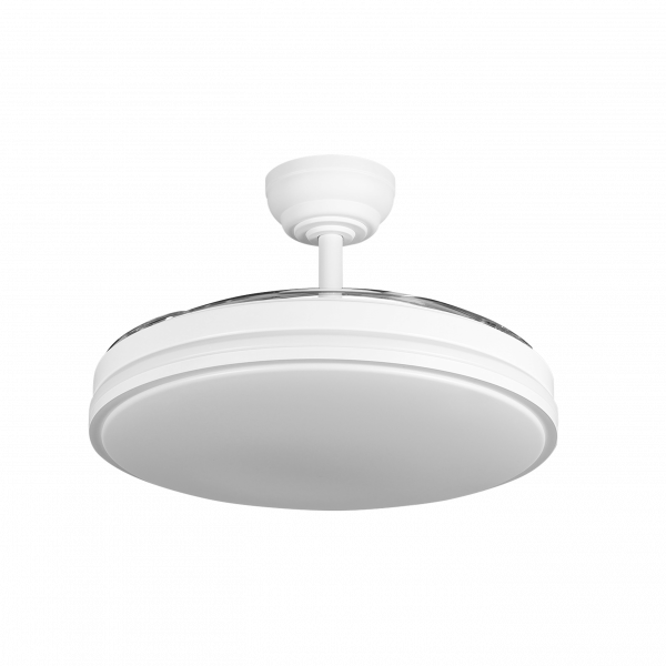 Ventilador de Techo Tiendadeled 30W DC Blanco Dimable CCT 60W 6980LM 3 Aspas Escamoteables